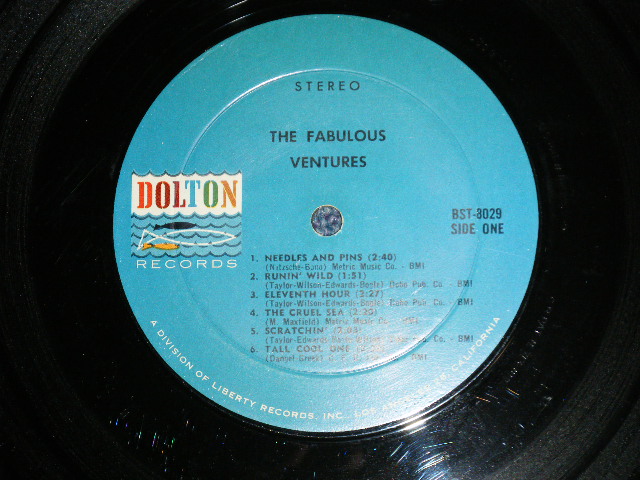 画像: THE VENTURES - THE FABULOUS VENTURES ( Matrix # A)BST-8029.1 / B)BST-8029.2  US & GB PAT. # Credit) ; DARK BLUE with BLACK Print Label) (Ex+/Ex++ Looks:Ex+ ) / 1964  US AMERICA  ORIGINAL "2nd press Label" STEREO Used   LP