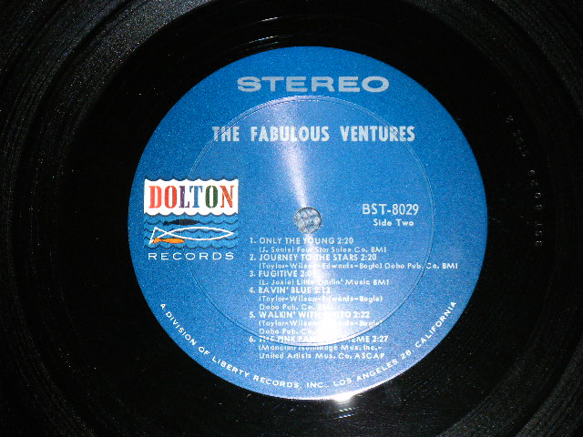 画像: THE VENTURES - THE FABULOUS VENTURES ( Matrix # A)BST-8029-1-1/ B)BST-8029-2-1; DARK BLUE with SILVER Print Label) (Ex++/Ex+++ ) / 1964  US AMERICA  ORIGINAL "1st press Label" STEREO Used   LP