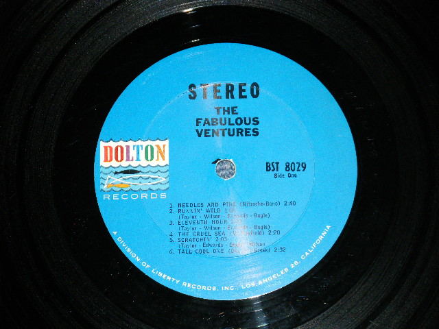 画像: THE VENTURES - THE FABULOUS VENTURES ( Matrix # A)BST-8029-1B SIDE-1  / B)BST-8029 SIDE #2 (1-A); DARK BLUE with BLACK Print Label (Ex++/Ex+++) / 1964  US AMERICA  ORIGINAL "2nd press Label" STEREO Used   LP