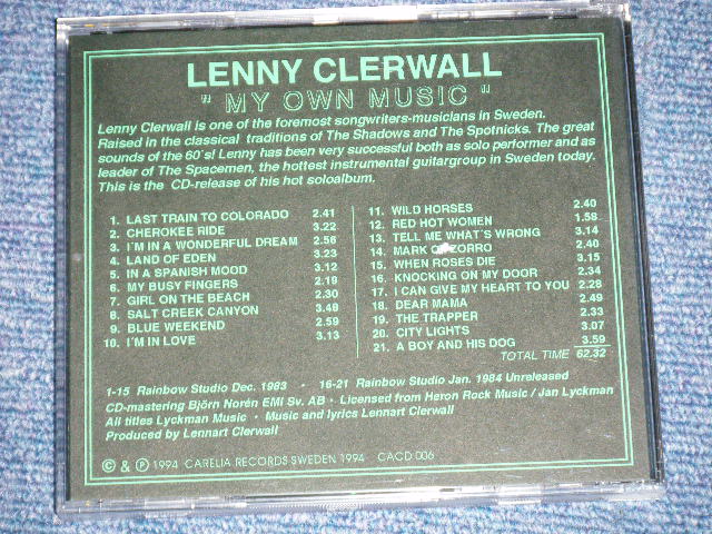 画像: LENNY CLERWALL of The SPACEMEN - MY OWN MUSIC  ( MINT/MINT)  / 1994 SWEDEN ORIGINAL Used  CD