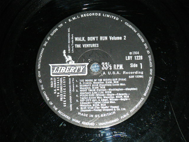 画像: THE VENTURES - WALK DON'T RUN VOL.2 ( Ex+/Ex Looks:Ex- )   / 1964 UK ENGLAND ORIGINAL MONO Used   LP 