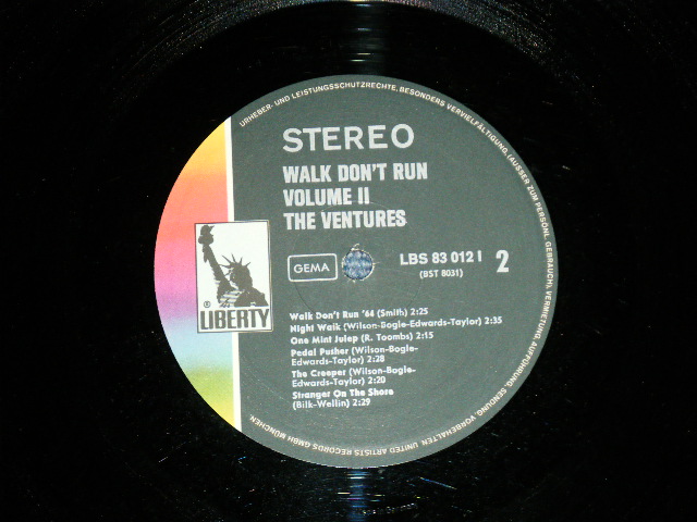 画像: THE VENTURES - WALK DON'T RUN VOL.2 ( Ex+/Ex+++ )   / 1968? WEST-GERMAN REISSUE "DIFFERENT Cover"  Used   LP 