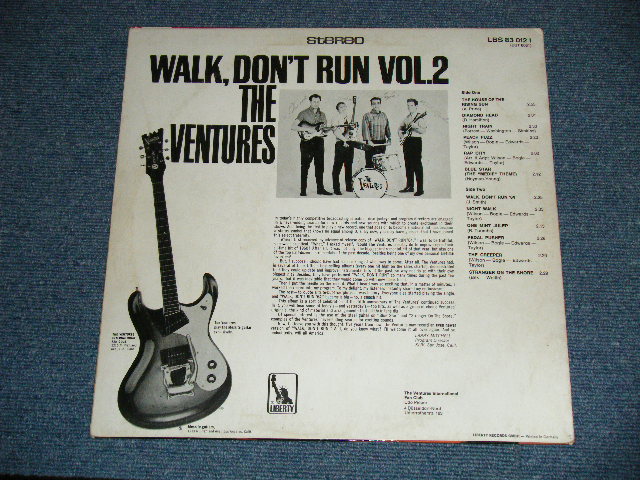 画像: THE VENTURES - WALK DON'T RUN VOL.2 ( Ex+/Ex++ )   / 1968? WEST-GERMAN REISSUE "DIFFERENT Cover"  Used   LP 