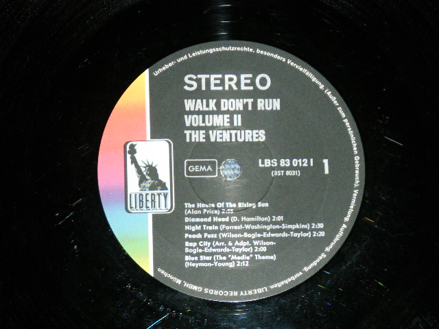 画像: THE VENTURES - WALK DON'T RUN VOL.2 ( Ex+/Ex++ )   / 1968? WEST-GERMAN REISSUE "DIFFERENT Cover"  Used   LP 