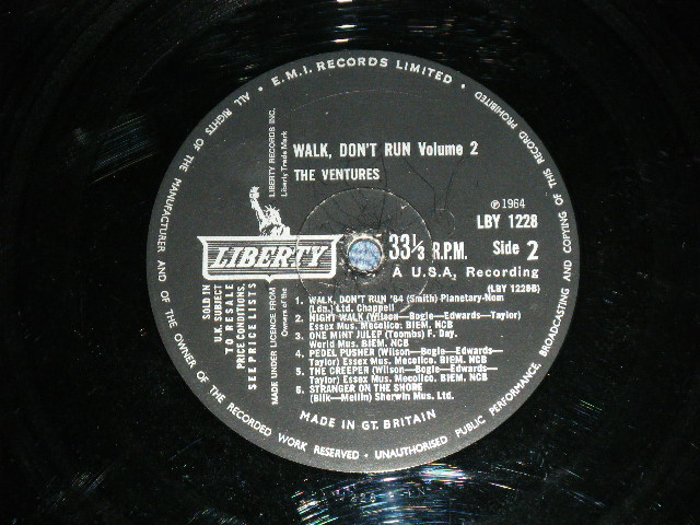 画像: THE VENTURES - WALK DON'T RUN VOL.2 ( Ex+/Ex Looks:Ex- )   / 1964 UK ENGLAND ORIGINAL MONO Used   LP 