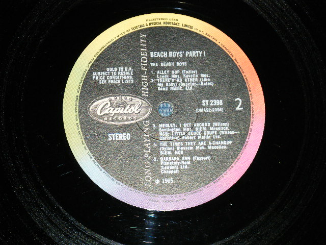 画像: The BEACH BOYS - BEACH BOYS' PARTY! ( Ex++/Ex+++) / 1965 UK  ORIGINAL STEREO Used  LP