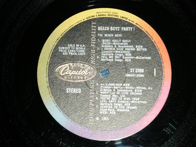 画像: The BEACH BOYS - BEACH BOYS' PARTY! ( Ex++/Ex+++) / 1965 UK  ORIGINAL STEREO Used  LP