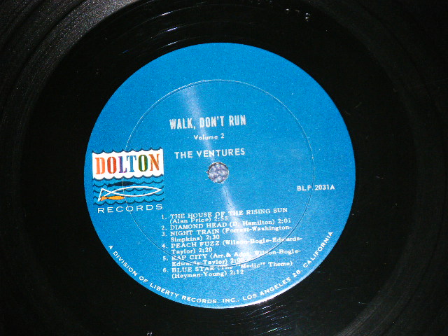 画像: THE VENTURES - WALK DON'T RUN VOL.2 : 2nd Press Version Front Cover  (Matrix #  BLP-2031-A-1 B3   BLP-2031-B-1A ) ( Ex+++/Ex++ Looks: Ex+++  )   / 1964 US AMERICA ORIGINAL "DARK BLUE with SILVER PRINT Label" MONO Used LP 