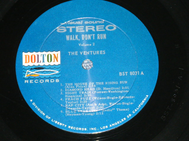 画像: THE VENTURES - WALK DON'T RUN VOL.2 : SWEAT SIRT Version (Matrix # BST-8031-A-1 / BST-8031-B-1 ) ( Ex+/Ex++ )   / 1964 US AMERICA ORIGINAL "DARK BLUE with SILVER PRINT Label" STEREO Used LP 