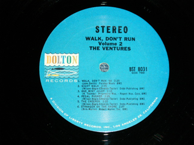 画像: THE VENTURES - WALK DON'T RUN VOL.2 : 2nd Press Version Front Cover (Matrix # BST-8031-1B  SIDE-2 / BST-8031-1A  SIDE-2) ( Ex++/Ex++ )   / 1965 VERSION US AMERIC…1