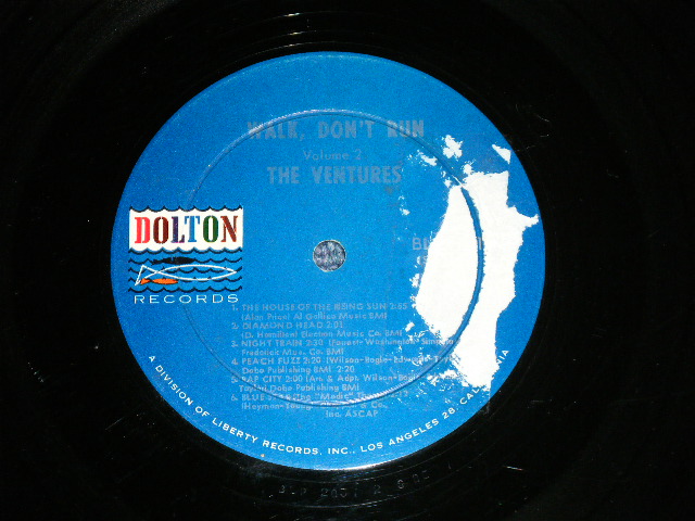 画像: THE VENTURES - WALK DON'T RUN VOL.2 : SWEAT SIRT Version (Matrix #  BLP-2031-2- SIDE-2 /  BLP-2031-B2-SIDE-2 ) ( VG+++/Ex++, Ex )   / 1964 US AMERICA ORIGINAL "DARK BLUE with SILVER PRINT Label" MONO Used LP 