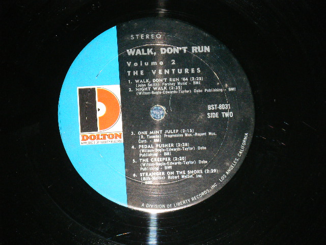 画像: THE VENTURES - WALK DON'T RUN VOL.2 : 2nd Press Version Front Cover (Matrix # BST-8031-1 / BST-8031 2  ) ( Ex++/Ex++ )   / 1967 VERSION? US AMERICA  3rd Press "D Mark Label" STEREO Used LP 