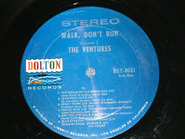 画像: THE VENTURES - WALK DON'T RUN VOL.2 : SWEAT SIRT Version (Matrix # BST-8031-2-SIDE 1/ BST-8031-2-SIDE 2 ) ( Ex++/Ex++,Ex+ )   / 1964 US AMERICA ORIGINAL "DARK BLUE with SILVER PRINT Label" STEREO Used LP 