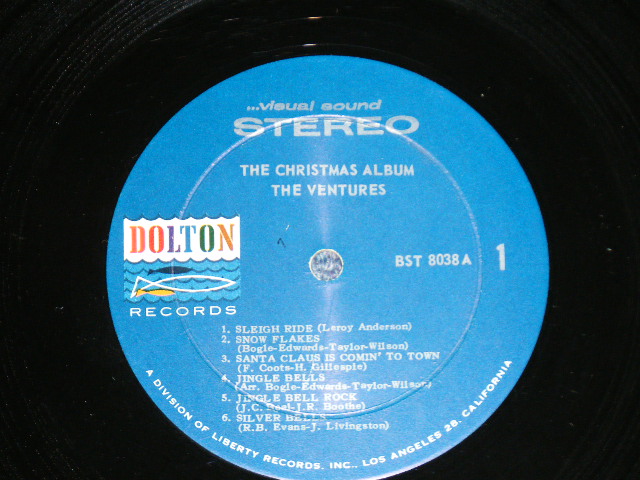 画像: THE VENTURES -  CHRISTMAS ALBUM ( Matrix Number A) A-1 A 3/B) B-1 A 2 ) ( Ex/Ex+++ )  /  1965 US AMERICA ORIGINAL"Dark Blue with SILVER Print Label" STEREO Used LP 