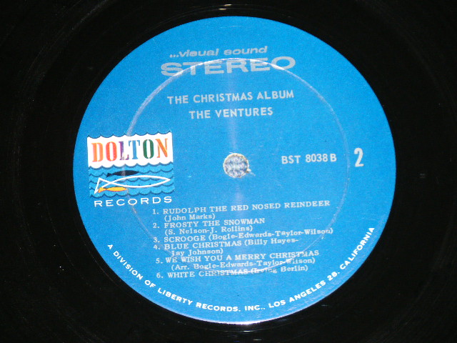 画像: THE VENTURES -  CHRISTMAS ALBUM ( Matrix Number A) A-1 A 3/B) B-1 A 2 ) ( Ex/Ex+++ )  /  1965 US AMERICA ORIGINAL"Dark Blue with SILVER Print Label" STEREO Used LP 