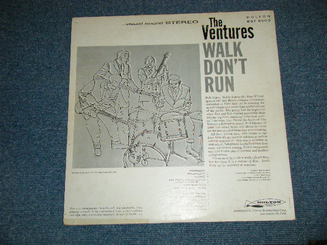 画像: THE VENTURES - WALK DON'T RUN  ( Ex++/Ex++ ) / 1960 US AMERICA ORIGINAL 1st Press "TURQUOISE with SEATTLE Address Label"  STEREO   Used  LP 