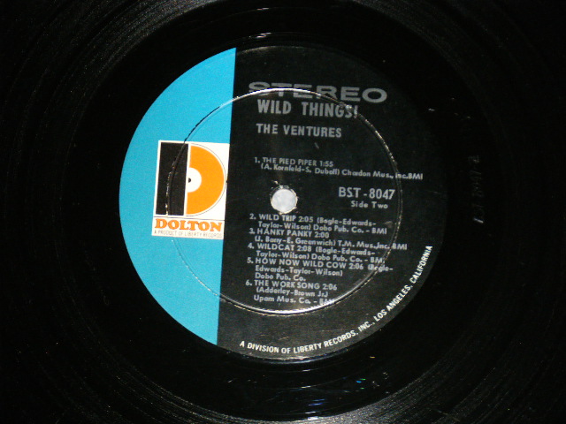 画像: THE VENTURES - WILD THINGS ( Matrix # A)BST-8047 SIDE-1 "SUNSET SOUND" / B)BST8047-SIDE 2 1 "SUNSET SOUND"  ; "D" Mark Label:) ( Ex+/Ex+++-) / 1966 Version US AMERICA  ORIGINAL STEREO Used   LP