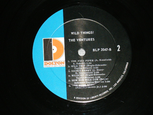 画像: THE VENTURES - WILD THINGS ( Matrix # A)BLP-2047-A  / B)BLP-2047-B  ; "D" Mark Label:) ( Ex++,Ex+/Ex+++) / 1966 Version US AMERICA  ORIGINAL MONO  Used   LP