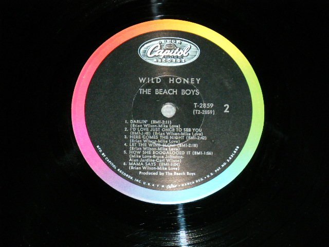 画像: THE BEACH BOYS -  WILD HONEY ( Matrix #   A) T-1-2859-G2 2 /B) T-2-2859-G2 2) (Ex+//Ex+++ ) / 1967 US AMERICA ORIGINAL Mono Used LP