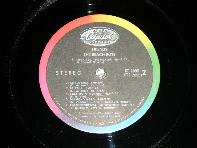 画像: The BEACH BOYS - FRIENDS ( Matrix #    A) ST-1-2895 A-3 /B) ST-2-2895 A-3   ) (Ex++/MINT-: EDSP) / 1968 US AMERICA ORIGINAL "PROMO Hole"  STEREO Used LP