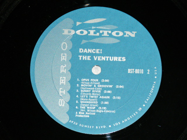 画像: THE VENTURES - DANCE ! ("DANCE ! " CREDIT Label) (TURQUOISE Moss Green Label ) (MATRIX NUMBER / HAND WRITING STYLE      A) BST 8010-Side 1-1C   B) BST 8010-1A-Side 2) ( MINT/MINT ) / 1962 ?  US AMERICA  RELEASE VERSION STEREO Used  LP 