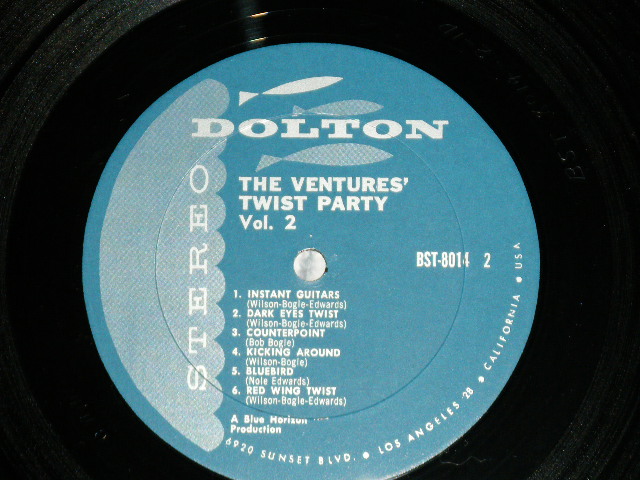 画像: THE VENTURES - DANCE WITH  THE VENTURES ( TURQUOISE GREEN  Label)( Matrix Number  A) BST 8014 SIDE-1 1A / B) BST 8014-2-1D )(MINT/MINT) / 1963 US AMERICA 1st Press VERSION ?  Used  LP 