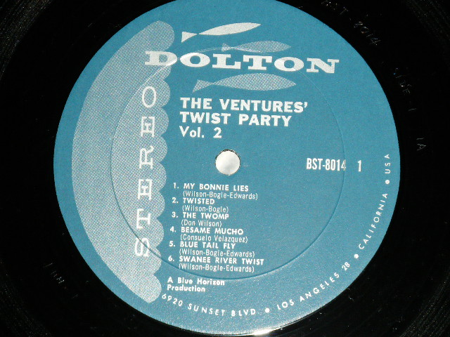 画像: THE VENTURES - DANCE WITH  THE VENTURES ( TURQUOISE GREEN  Label)( Matrix Number  A) BST 8014 SIDE-1 1A / B) BST 8014-2-1D )(MINT/MINT) / 1963 US AMERICA 1st Press VERSION ?  Used  LP 