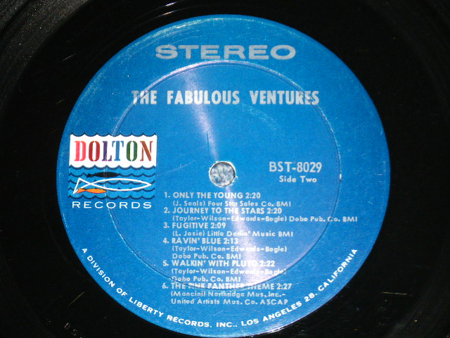 画像: THE VENTURES - THE FABULOUS VENTURES ( Matrix # A)BST-8029 SIDE-1-1/ B)BST-8029-SIDE-2-1; DARK BLUE with SILVER Print Label) (MINT-/MINT- ) / 1964  US AMERICA  ORIGINAL "1st press Label" STEREO Used   LP