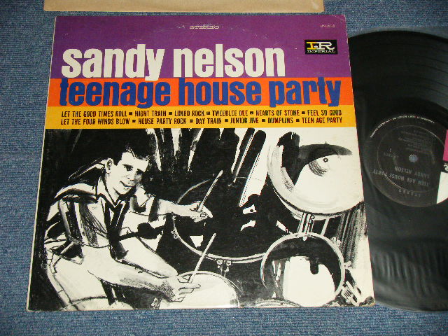 画像1: SANDY NELSON - TEEN AGE HOUSE PARTY (Ex+/Ex++ Looks:Ex+) / 1964 VersioN US AMERICA "2nd Press Cover" 2nd Press "BLACK with PINK $ WHITE Label" STEREO  Used  LP 