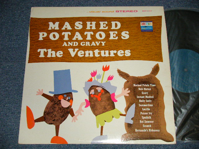 画像1: THE VENTURES - MASHED POTATOES AND GRAVY (Matrix # A) BST-8016 1 SIDE 1  B) BST-8016 1 SIDE 2)  (Ex++/Ex++ Looks:Ex++) / 1962 US AMERICA ORIGINAL 1st Press "TURQUOISE GREEN Label" STEREO Used LP 