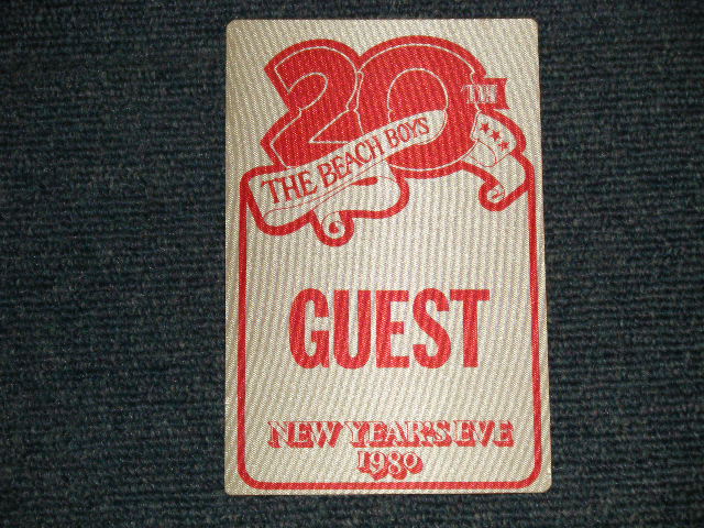 画像1: The BEACH BOYS - 20TH ANNIVERSARY - NEW YEAR EVE BACK STAGE PASS : for 1980 TOUR PASS  (NEW) / 1980 US AMERICA ORIGINAL "BRAND NEW" FLYER Set 