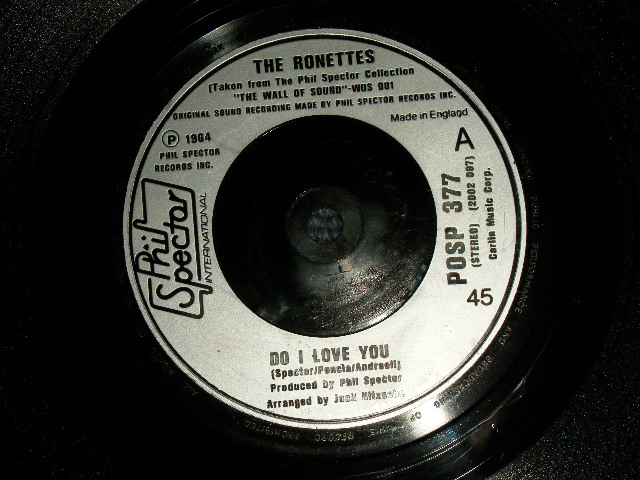 画像1: THE RONETTES - A)DO I LOVE YOU  B)(THE BEST PART OF)BREAKING UP (Ex++/Ex++) / 1981 UK ENGLAND REISSUE Used 7" SINGLE 