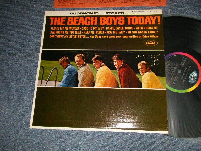 画像1: The BEACH BOYS - THE BEACH BOYS TODAY (Custom made The braille on the front cover) (Matrix #A)DT1-2269-A3 "IAM" IN TRIANGLE   B)DT2-2269-W1 SCRANTON Mark)  "Capitol Records in Scranton, Pennsylvania Press" (Ex+++/Ex+++ Looks:Ex) / 1965 US AMERICA ORIGINAL "DUOPHONIC STEREO" Used LP