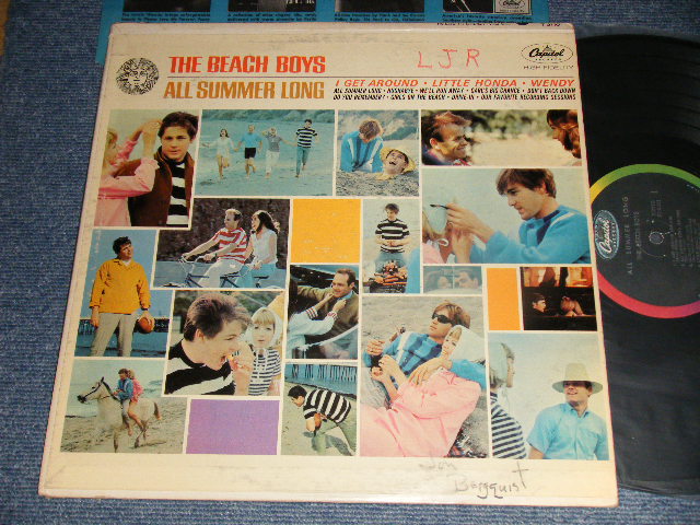 画像1: The BEACH BOYS - ALL SUMMER LONG (2nd Press  "DON'T BACK DOWN" on FRONT Cover ) (Matrix #A) T1-2110-H-P7-P  B) T2-2110-I T8-P) "Decca Records, Pinckneyville Press in LOS ANGELES in CA"   (Ex/VG+++ WOFC, WOL) / 1964 US AMERICA ORIGINAL 1st Press "BLACK with RAINBOW Label" MONO Used LP