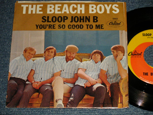 画像1: THE BEACH BOYS - SLOOP JOHN B.   (MATRIX P3 #3/P1 #3)(STRAIGHT-CUT PS) / 1966 US ORIGINAL 7" SINGLE With PICTURE SLEEVE 