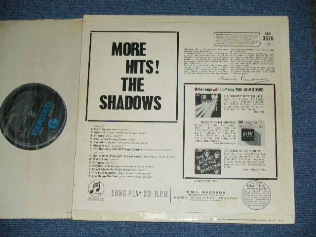 画像: THE SHADOWS - MORE HITS!  ( Ex++/Ex++  ) / 1965 UK ORIGINAL "BLUE Columbia " Label STEREO Used LP 