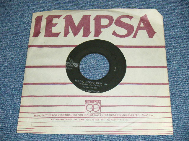 画像: THE VENTURES - WALK DON'T RUN '64  : RAP CITY   /1960's  PERU  ORIGINAL 7" SINGLE 