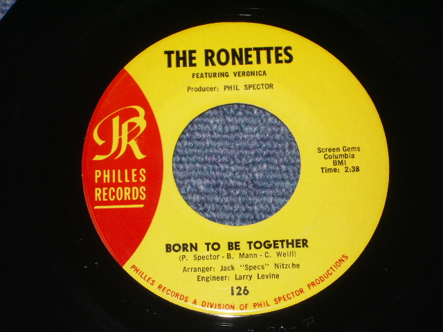 画像: THE RONETTES - BORN TO BE TOGETHER ( Ex+++ ) / 1965 US ORIGINAL 7" SINGLE  With COMPANY SLEEVE