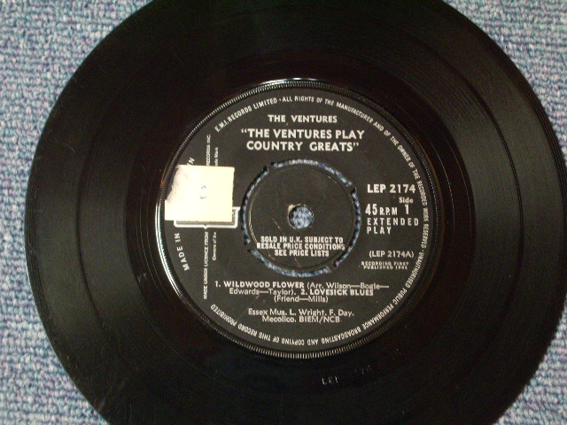 画像: THE VENTURES - PLAY THE COUNTRY GREATS  / 1964 UK Original 7" EP With PICTURE SLEEVE 