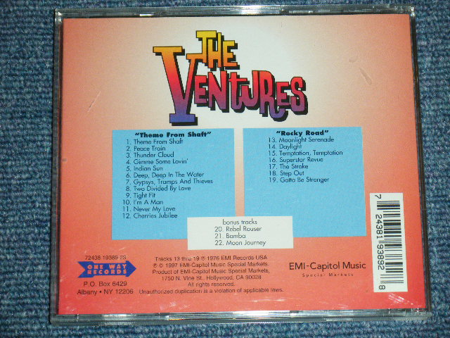 画像: THE VENTURES - THEME FROM SHAFT + ROCKY ROAD  ( 2 in 1+ BONUS TRACK ) / 1997 US Used  CD 