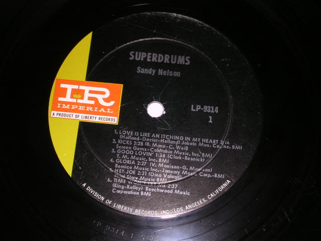 画像: SANDY NELSON - SUPERDRUMS!   / 1966US ORIGINAL MONO LP 