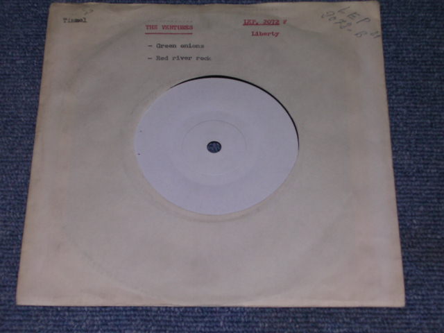 画像1: THE VENTURES  - GREEN ONION & RED RIVER ROCK  / 1960s FRENCH Original TEST PRESS One Sided 7"EP