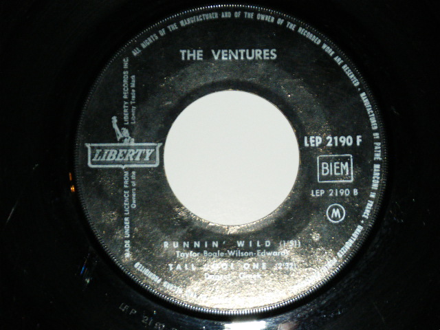 画像: THE VENTURES - WALK, DON'T RUN '64 ( Ex+,VG+++/Ex )  / 1960's  FRANCE Original 7" EP With PICTURE SLEEVE 