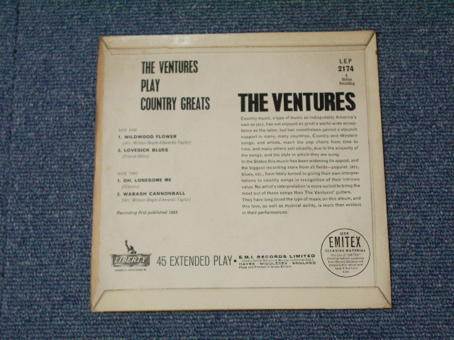 画像: THE VENTURES - PLAY THE COUNTRY GREATS  / 1964 UK Original 7" EP With PICTURE SLEEVE 