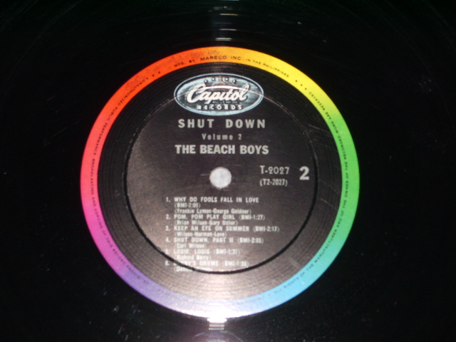 画像: The BEACH BOYS - SHUT DOWN VOLUME 2 ( Ex++ / MINT- ) / 1964 PHILIPPINES ORIGINALMONO   LP