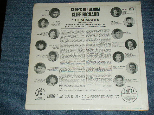 画像: CLIFF RICHARD with THE SHADOWS & THE DRIFTERS - CLIFF'S HIT ALBUM / 1969  UK 2nd Press 1 EMI  MONO LP 