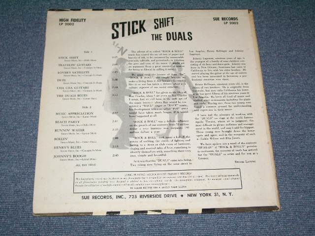 画像: THE DUALS - STICK SHIFT / 1964 US  ORIGINAL MONO  LP