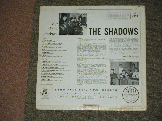 画像: THE SHADOWS - OUT OF THE SHADOWS ( Ex,VG+++/Ex++ ) / 1962 UK ENGLAND ORIGINAL 1st Press "LIGHT BLUE Label" STEREO Used  LP 