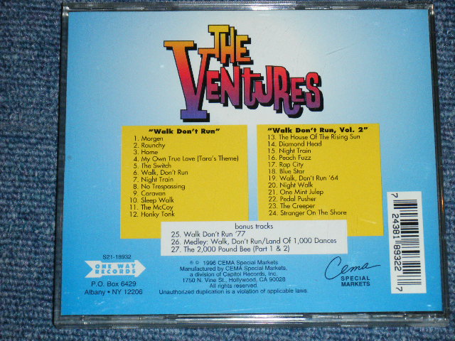 画像: THE VENTURES - WALK DON'T RUN + WALK DON'T RUN VOL.2  ( 2 in 1+ BONUS TRACK ) / 1996 US Used  CD 