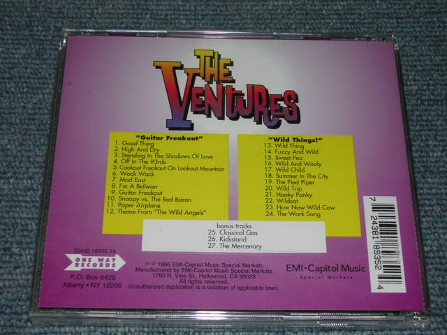 画像: THE VENTURES - GUITAR FREAKOUT + WILD THINGS  ( 2 in 1+ BONUS TRACK ) / 1996 US Brand New SEALED   CD 